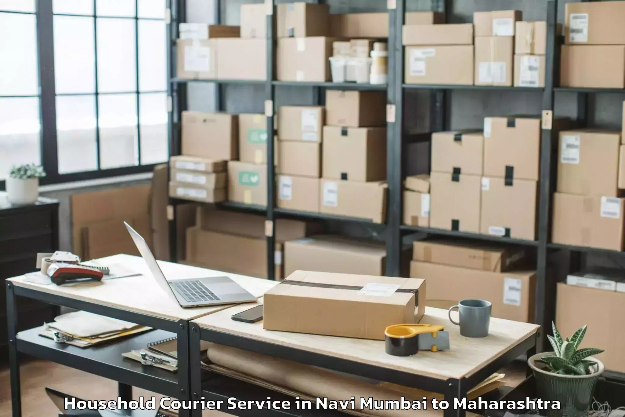 Get Navi Mumbai to Ambajogai Household Courier